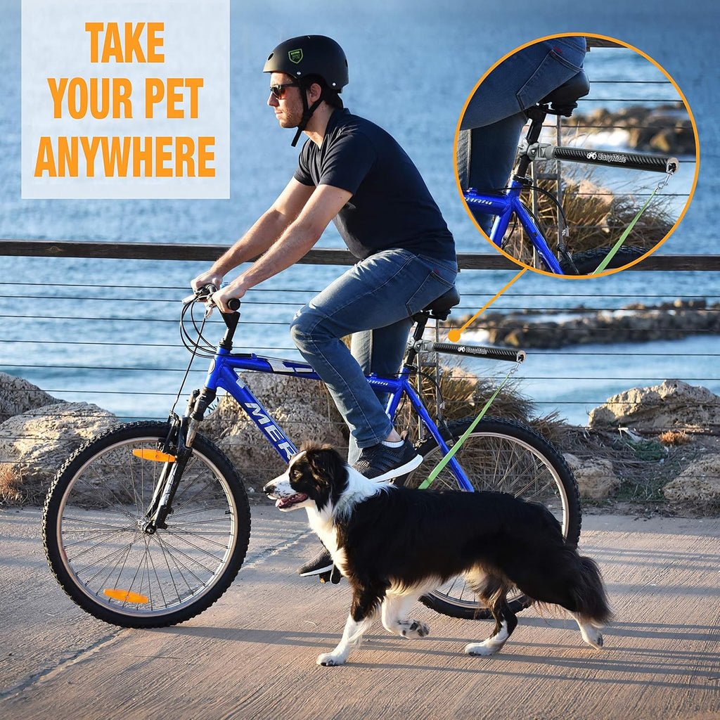 180° Rotating Dog Bike Leash with Shock Absorbers and Quick Attach Mechanism Y944