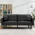 Modern Linen Fabric Convertible Sofa Bed with Adjustable Back and Arms H6921