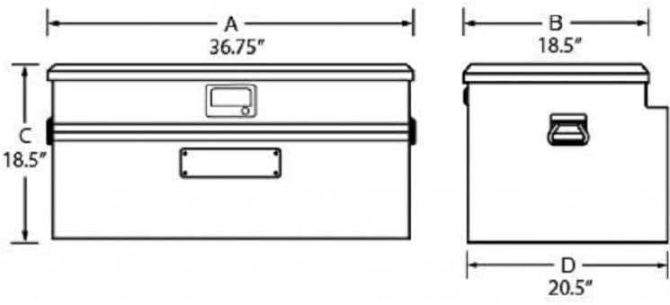 Flush Mount Box Aluminum Black A920