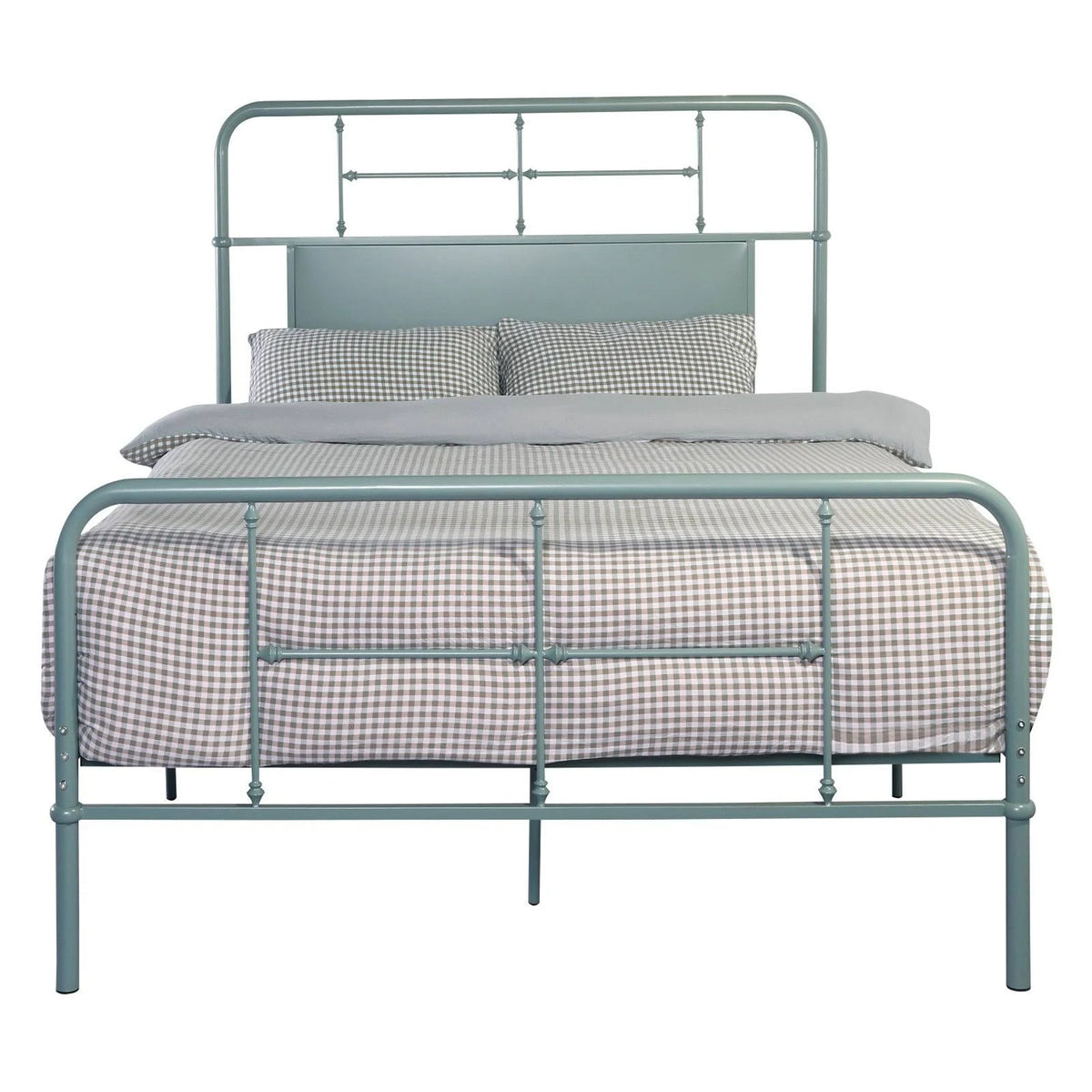 Emerald Green Queen Metal Bed X32684