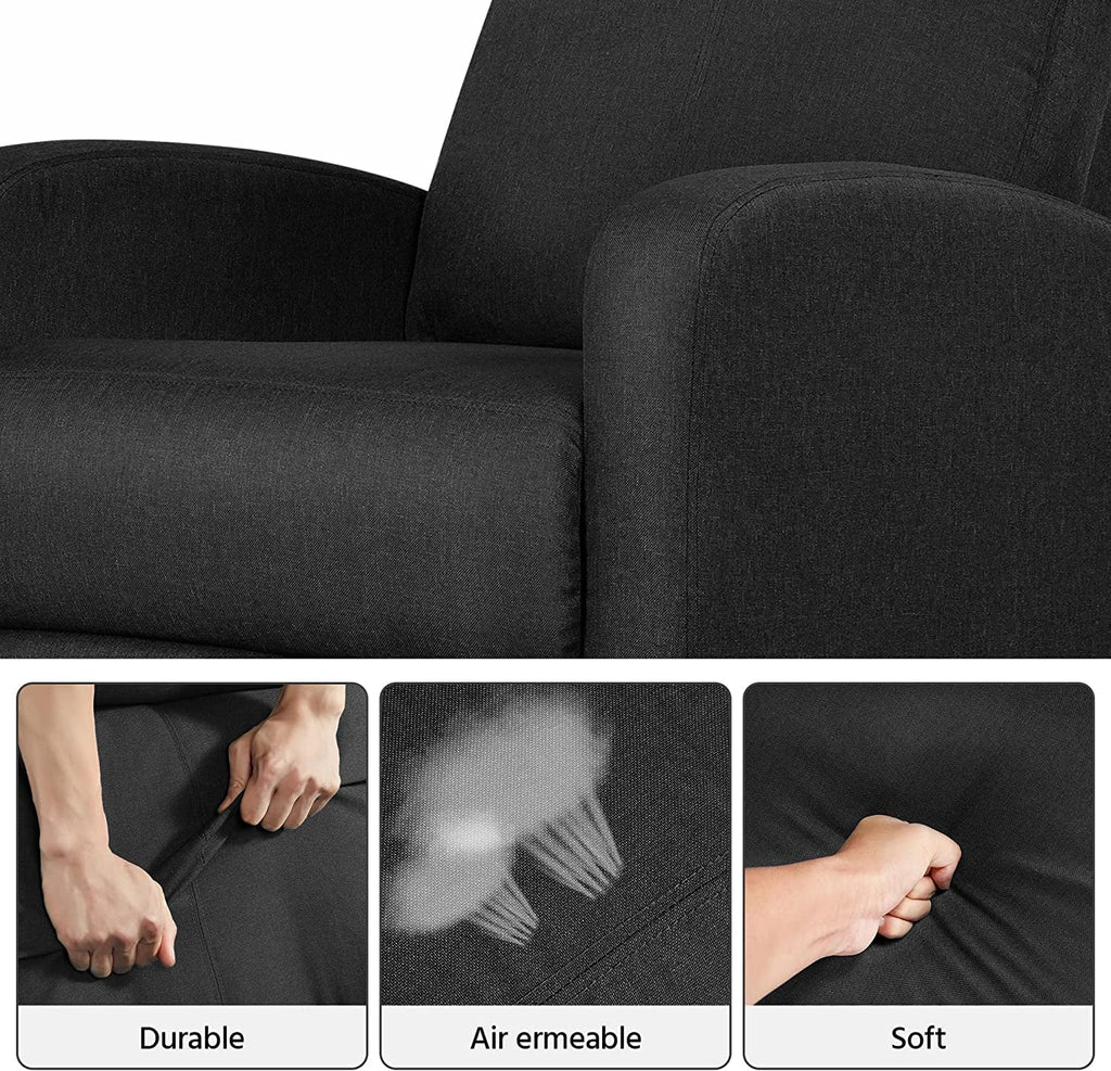 2-Seat Fabric Pushback Recliner Chair with Thick Seat Cushion V924