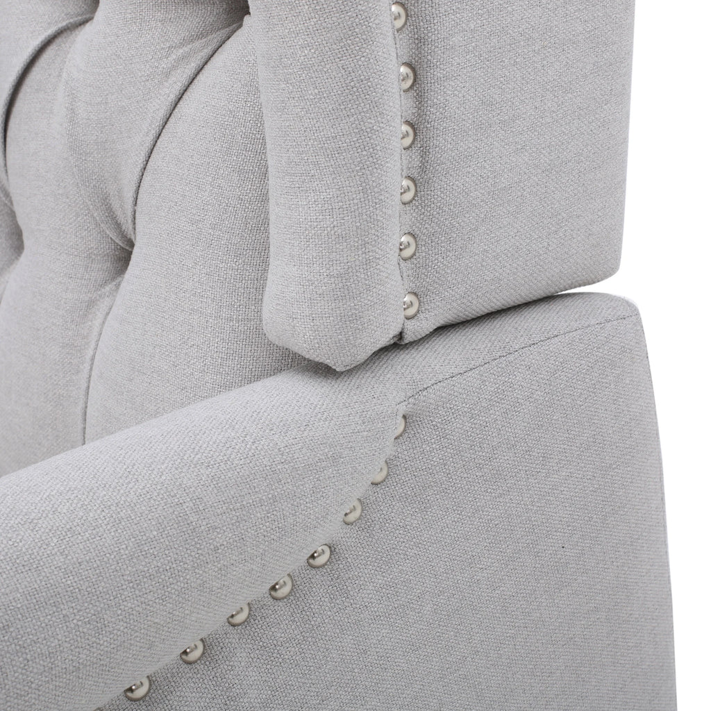 Light Gray Fabric Pushback Recliner, Set of 2 T6711