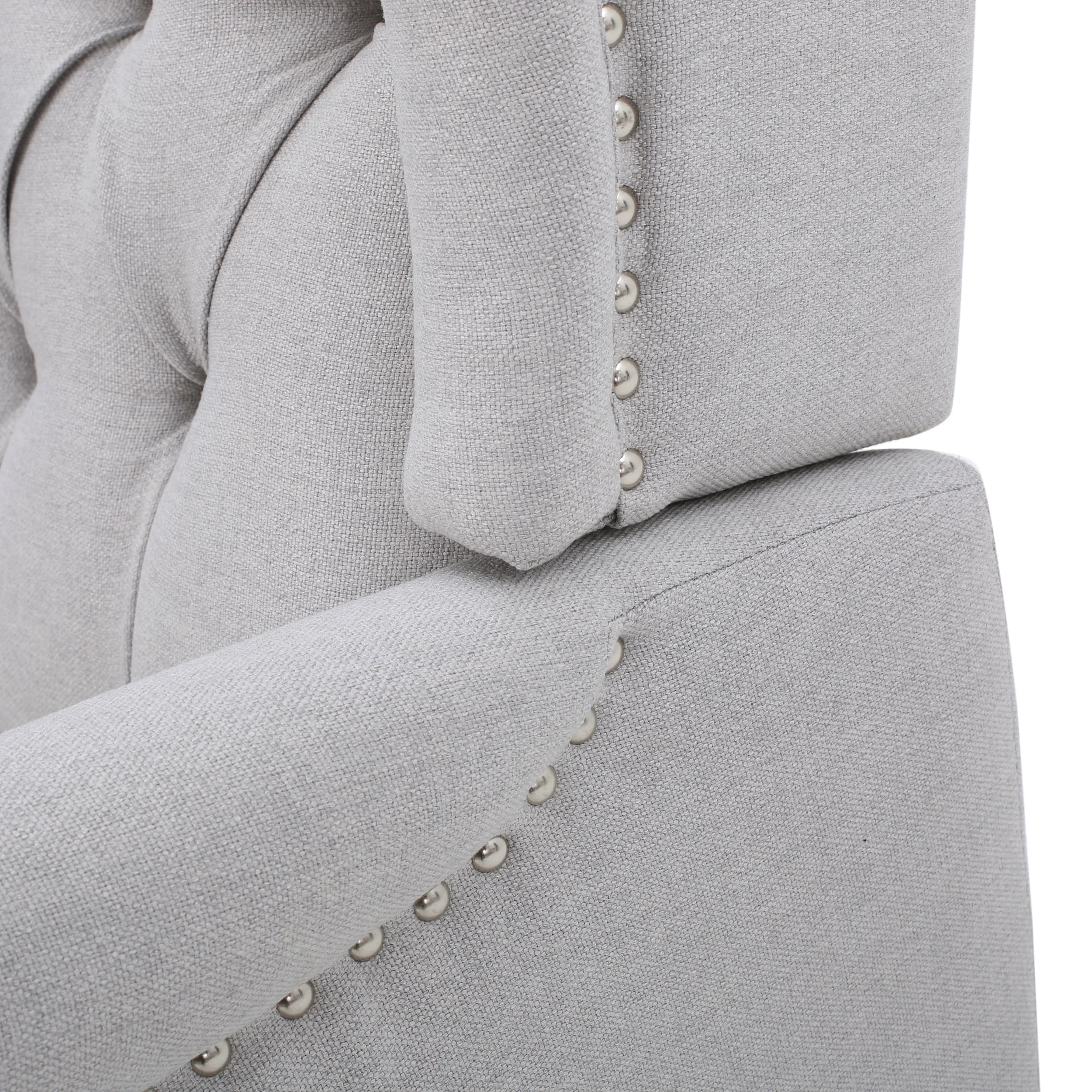 Light Gray Fabric Pushback Recliner, Set of 2 T6711