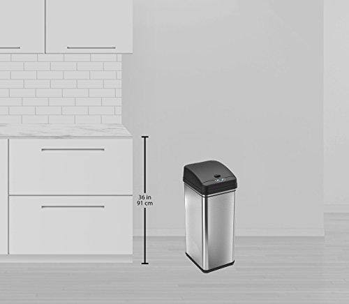 13 Gallon Stainless Steel Automatic Kitchen Trash Can B6905