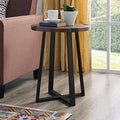 Dark Walnut Round Side End Table U621