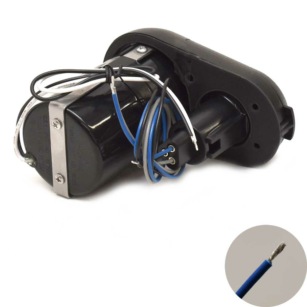 Black 3-Pin Boat Pole Light Base with Horn K13682
