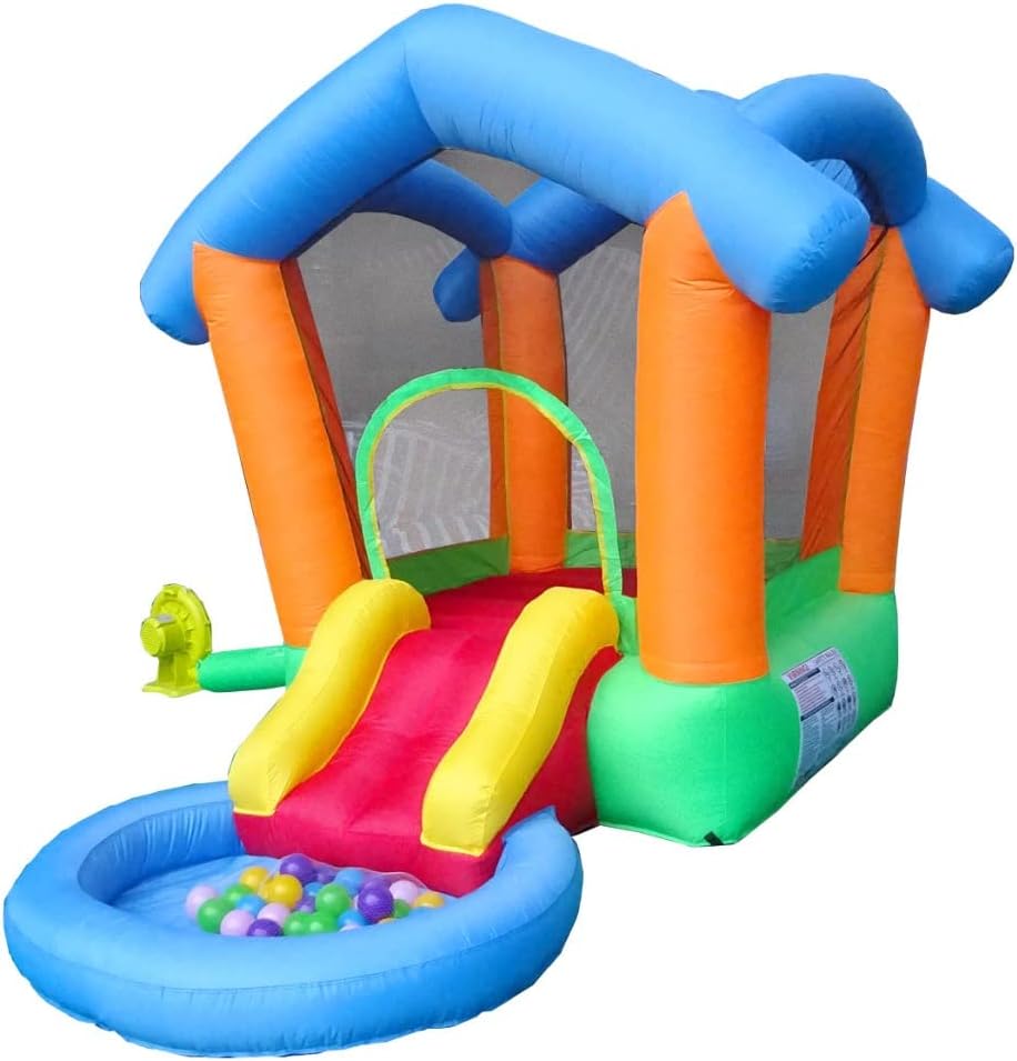 Inflatable Bounce House with Slide, 8.5' x 4.9' Play Area, 6.75' Tall H199475