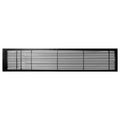 Black-Matte Solid Aluminum Fixed Bar Supply/Return Air Vent Grille K4910