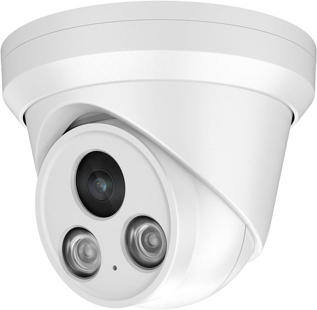 4K UltraHD 8MP Outdoor Security PoE IP Turret Camera with Mic, 2.8mm Wide Angle Lens, 98ft Night Vision, H.265, WDR, IP67 Weatherproof Y508
