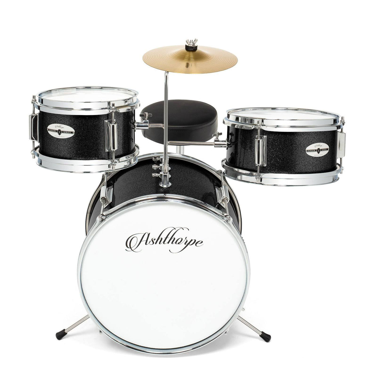 3-Piece Junior Drum Set with Bass, Throne, Cymbal, Pedal X8611