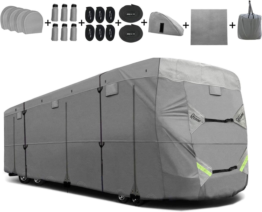 RV Cover Non-Woven Fabric Waterproof Fits 33’ - 37’ Camper Motorhome E428