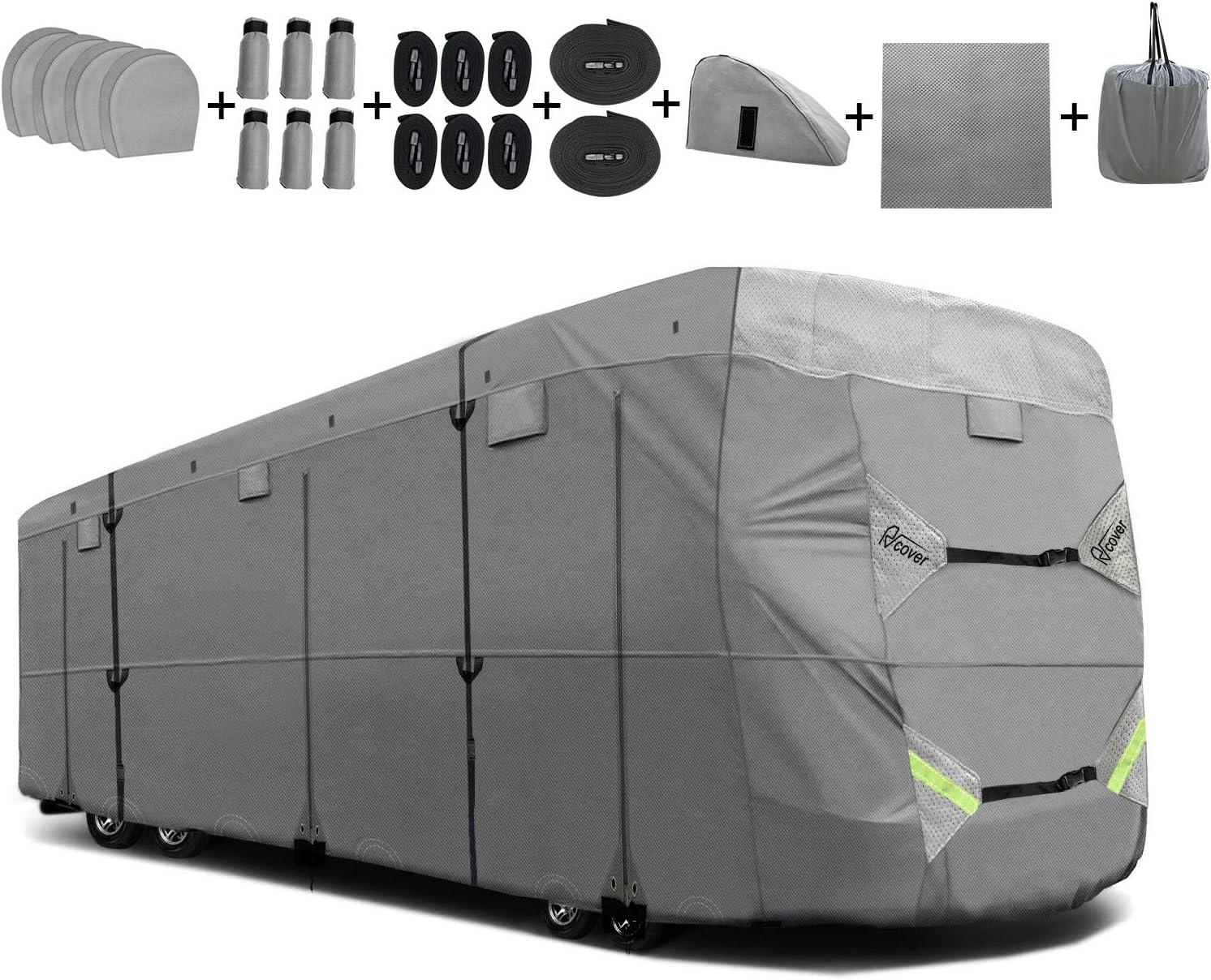 RV Cover Non-Woven Fabric Waterproof Fits 33’ - 37’ Camper Motorhome E428