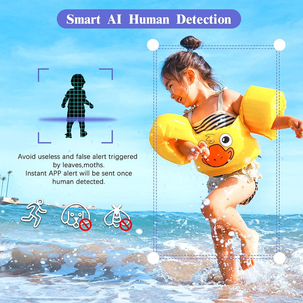 Wireless Security Camera System, 8Pcs 5.0MP CCTV Home Wi-Fi IP Cameras, 8 Channel NVR, 4TB HDD, IP67 M25796
