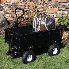 Blue Heavy-Duty Steel Utility Garden Cart with Liner D610