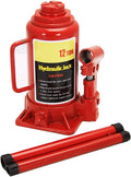 12 Ton Capacity Hydraulic Bottle Jack with Handle, Red Pack of 2 T20976