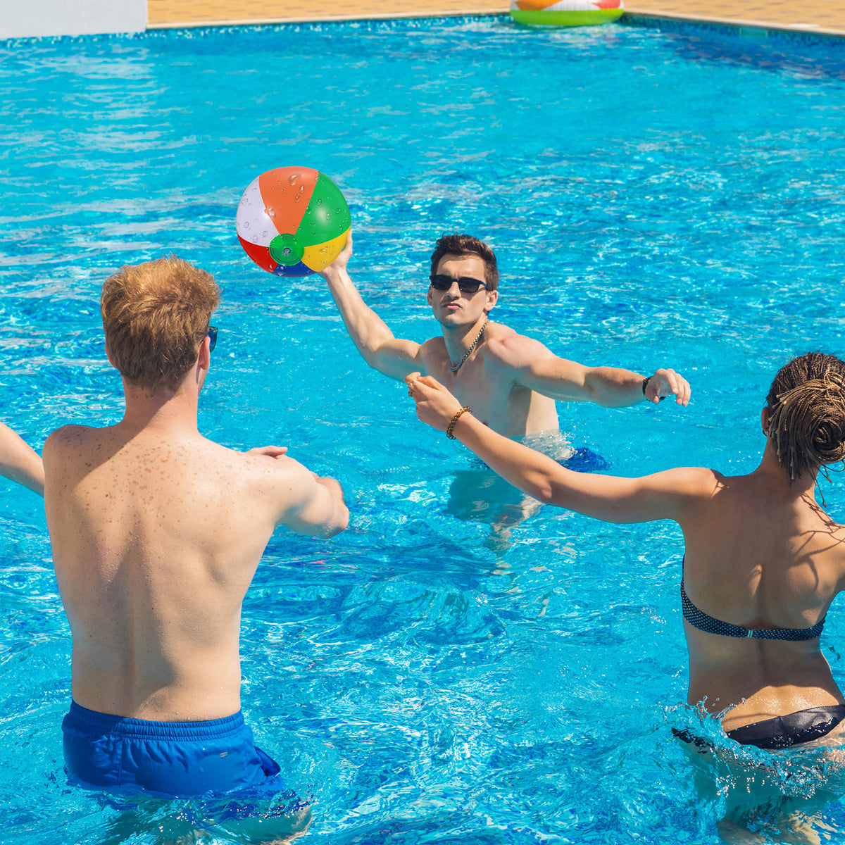 12 Pcs Inflatable Beach Balls Pool Toys R1936