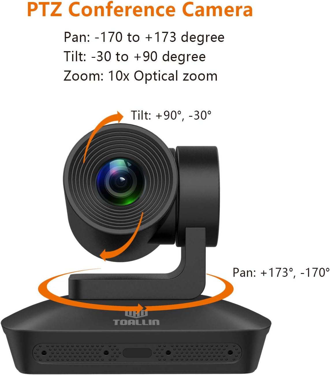 HD 1080P PTZ Conference Room Camera with 4 Microphones Array, 10X Optical Zoom K549698