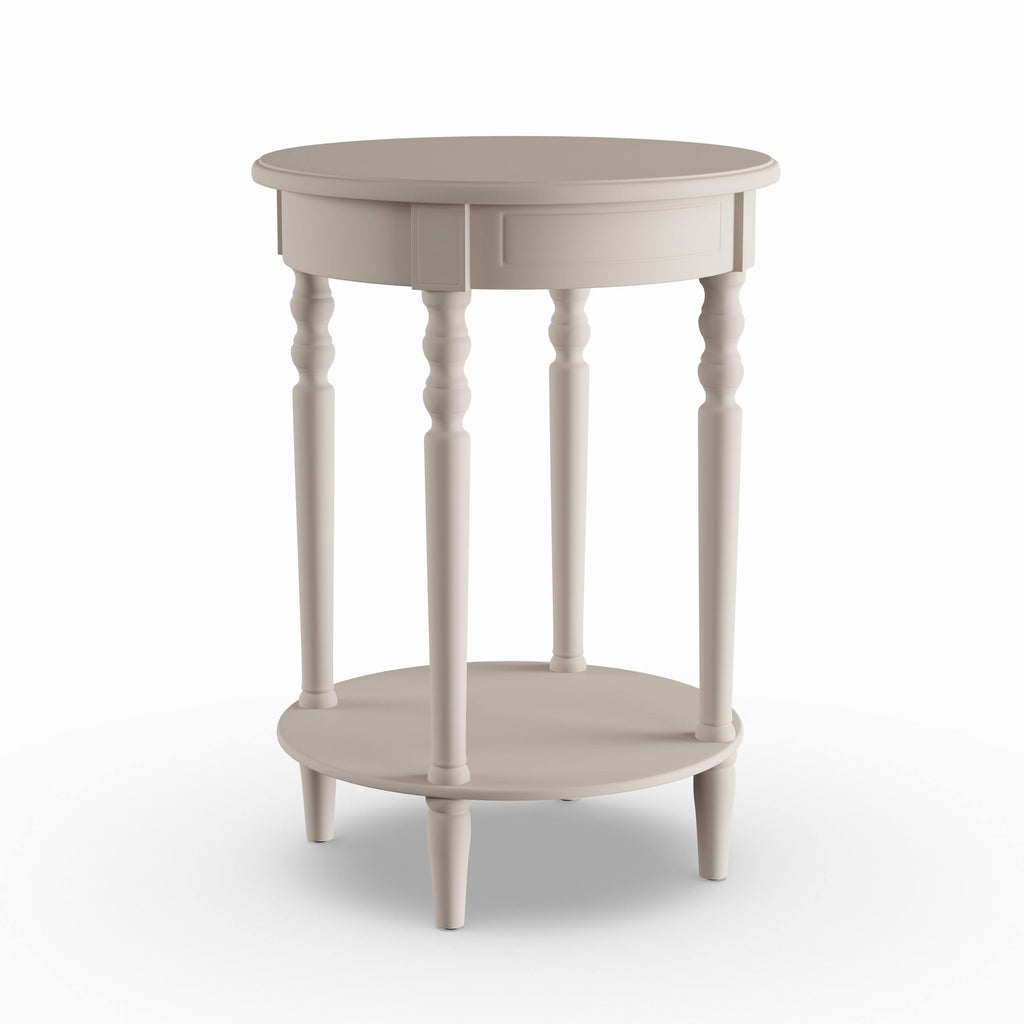 Antique White Oval Accent Table T86765