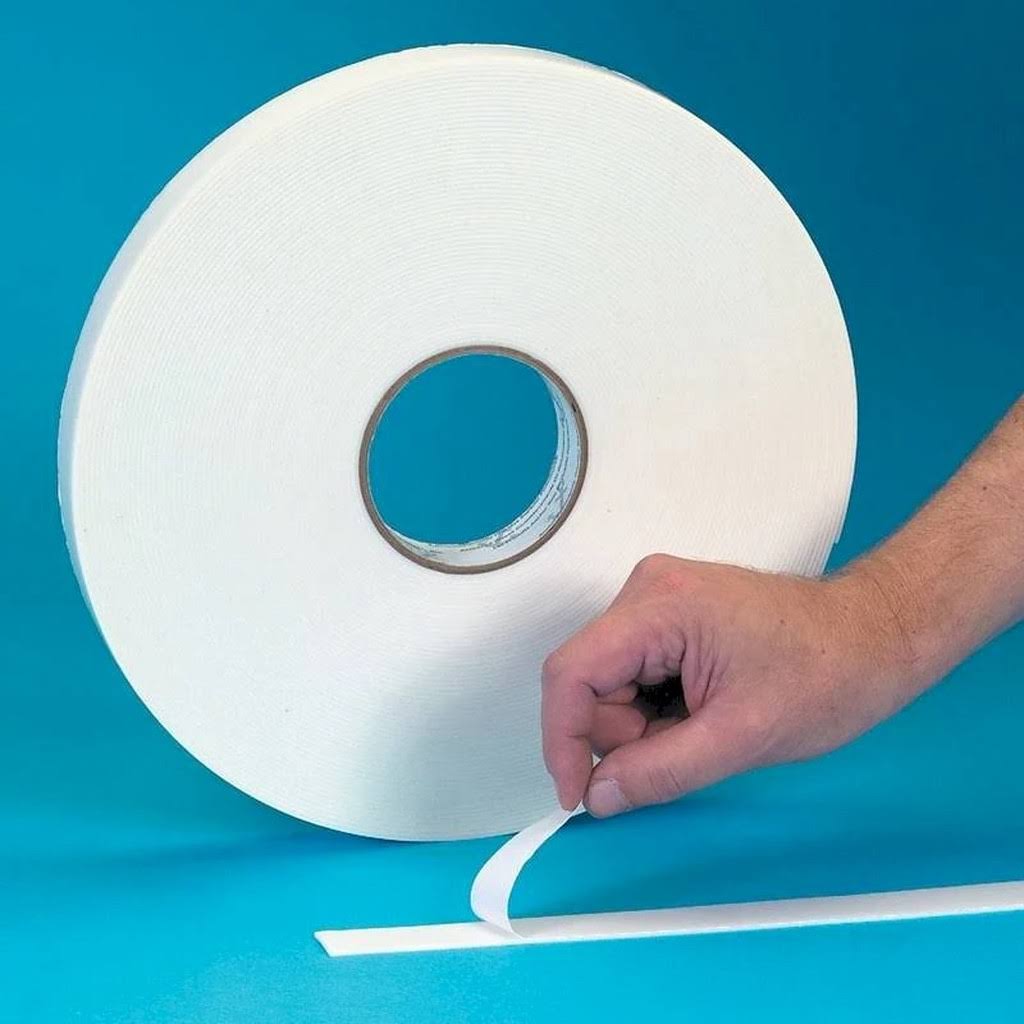 Double Sided Foam Tape 1/32x22 3/4x22 x 72 yds. White 16/Case K2916