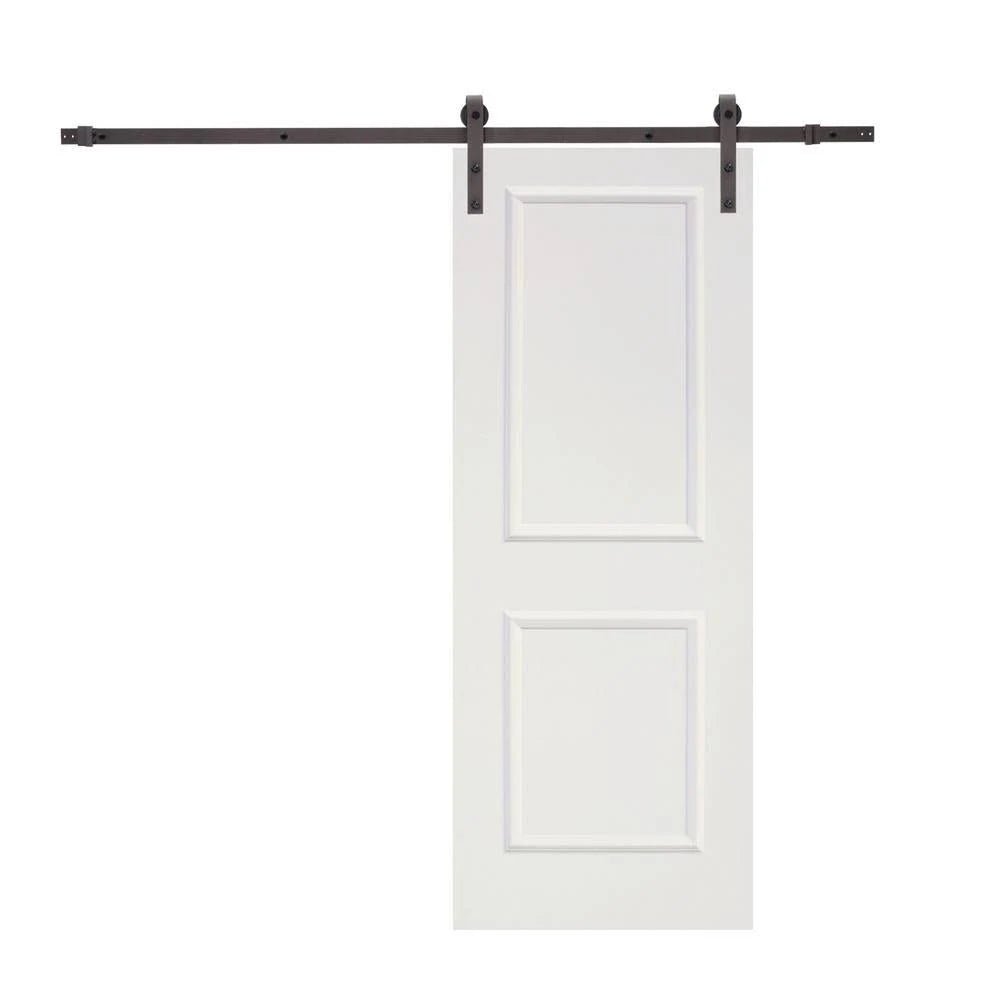 White MDF 2 Panel Sliding Barn Door (30 x 80) P235