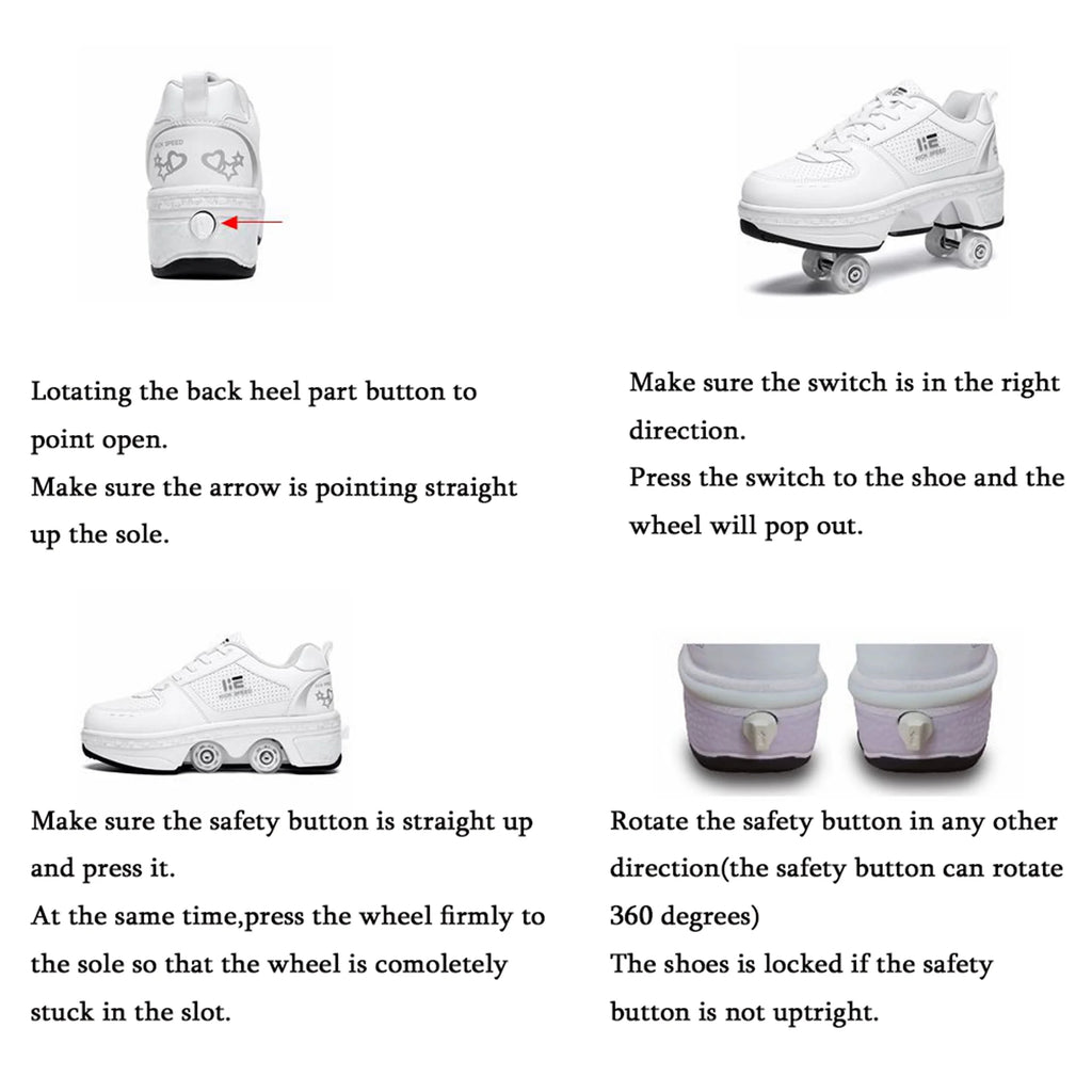 Roller Skate Shoes 2-in-1 Invisible Roller Skates U742190
