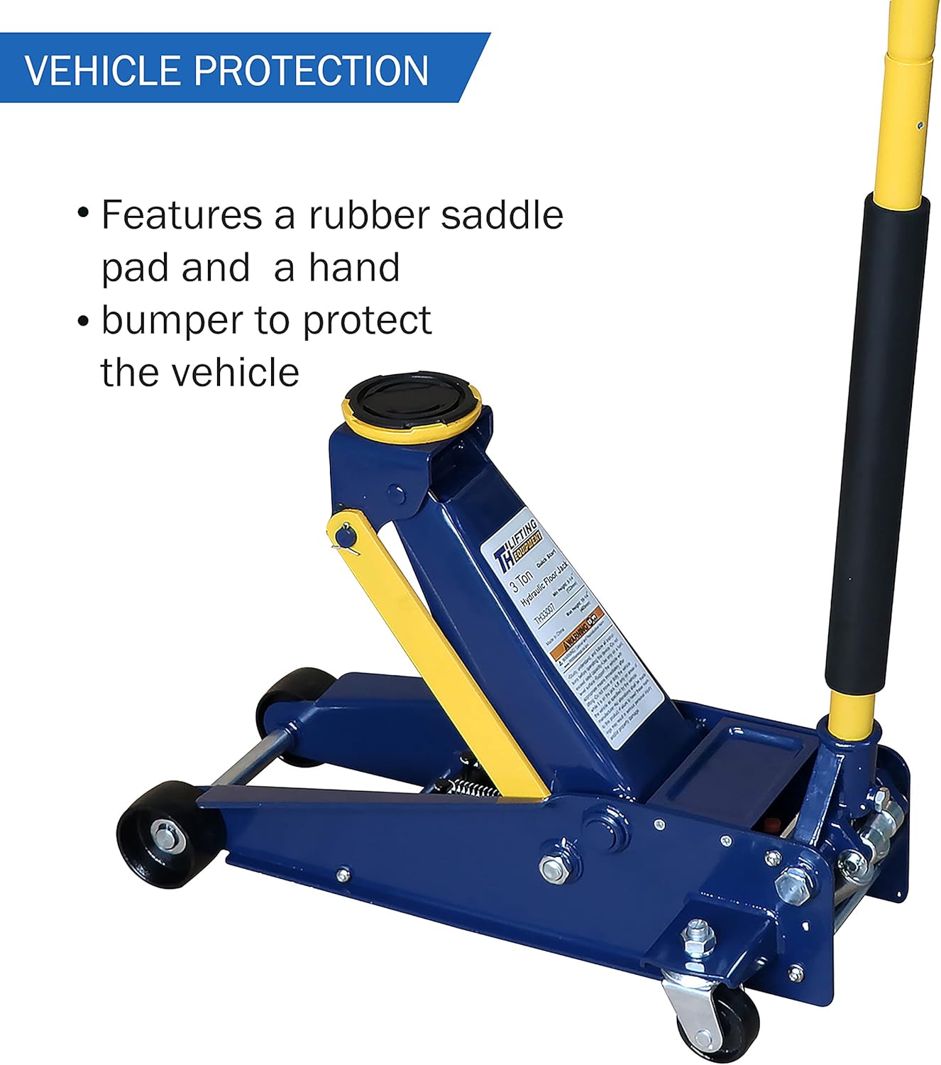 3 Ton Heavy-Duty Steel Hydraulic Floor Jack with Double Pumps O854564