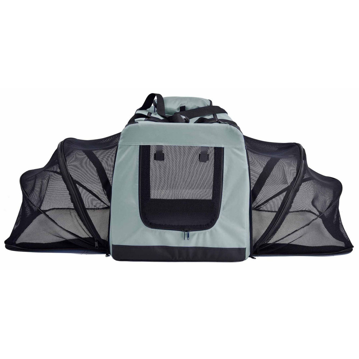 Grey Metal Framed Soft-Folding Dog Crate I7700