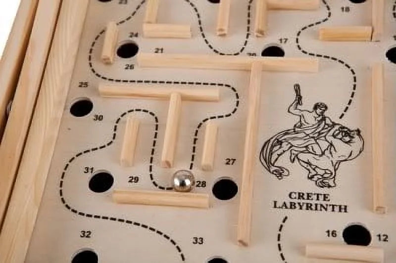 Large Wooden Labyrinth Marble Ball Maze Board Game H846474