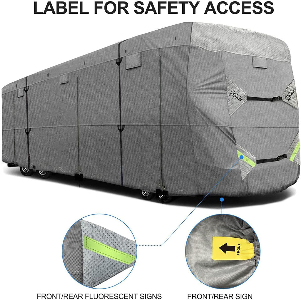 RV Cover Non-Woven Fabric Waterproof Fits 33’ - 37’ Camper Motorhome E428