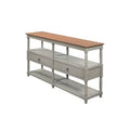Console Table Brown Antique Gray F5344