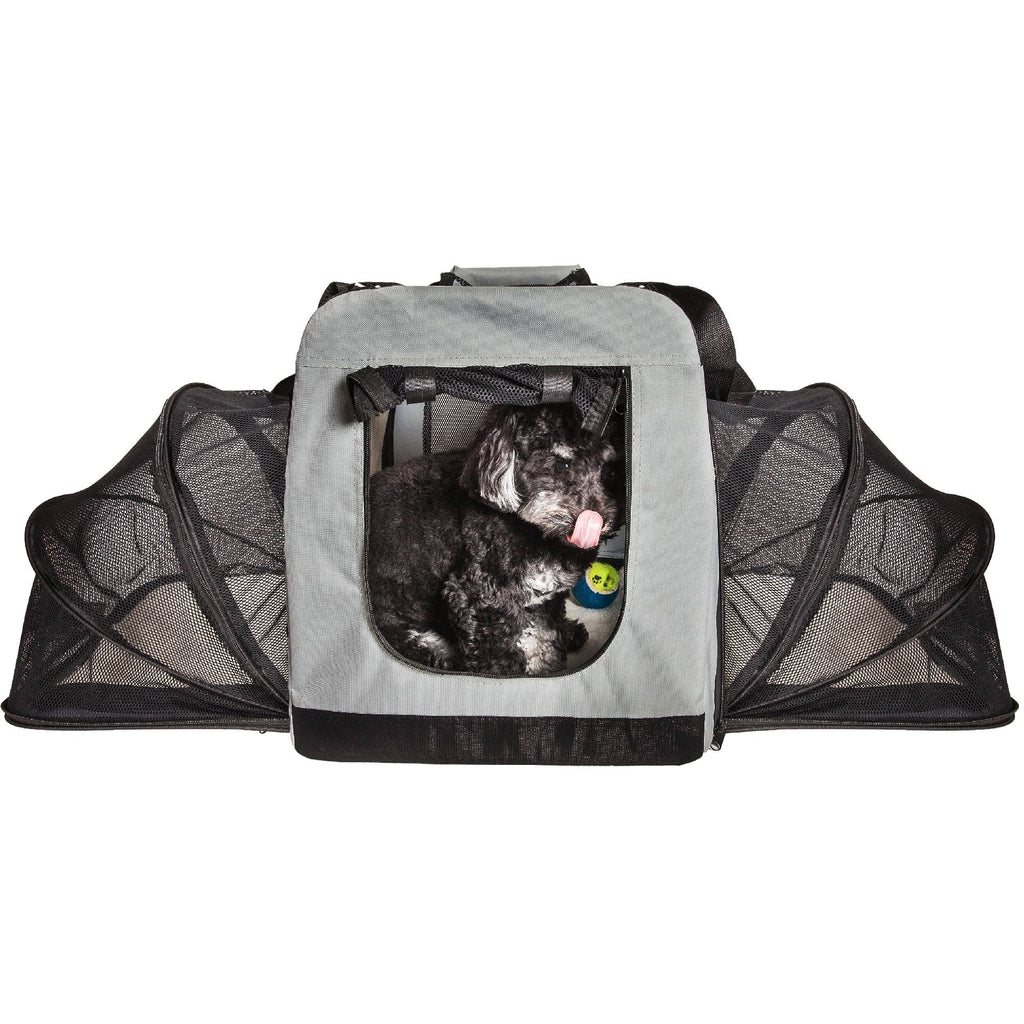 Grey Metal Framed Soft-Folding Dog Crate I7700