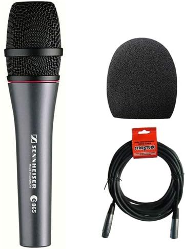 E865 Cardioid Handheld Condenser Microphone with XLR Cable and Foam Windscreen I8533