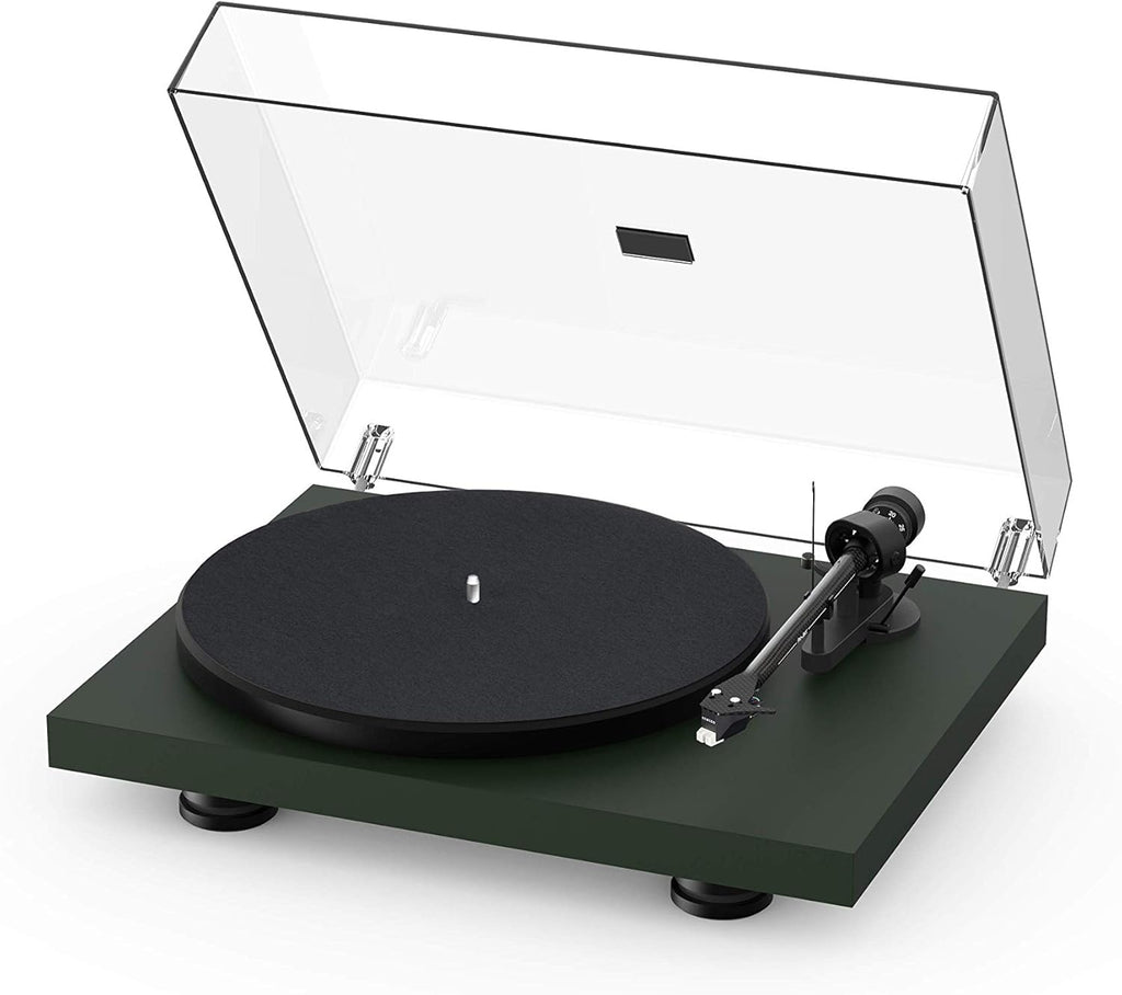 Satin Steel Blue Turntable with Carbon Fiber Tonearm H16320