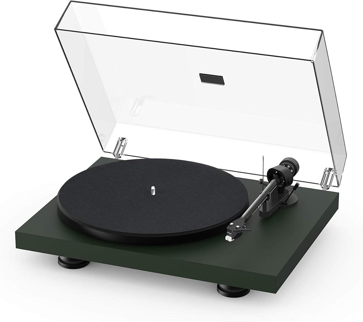 Satin Steel Blue Turntable with Carbon Fiber Tonearm H16320