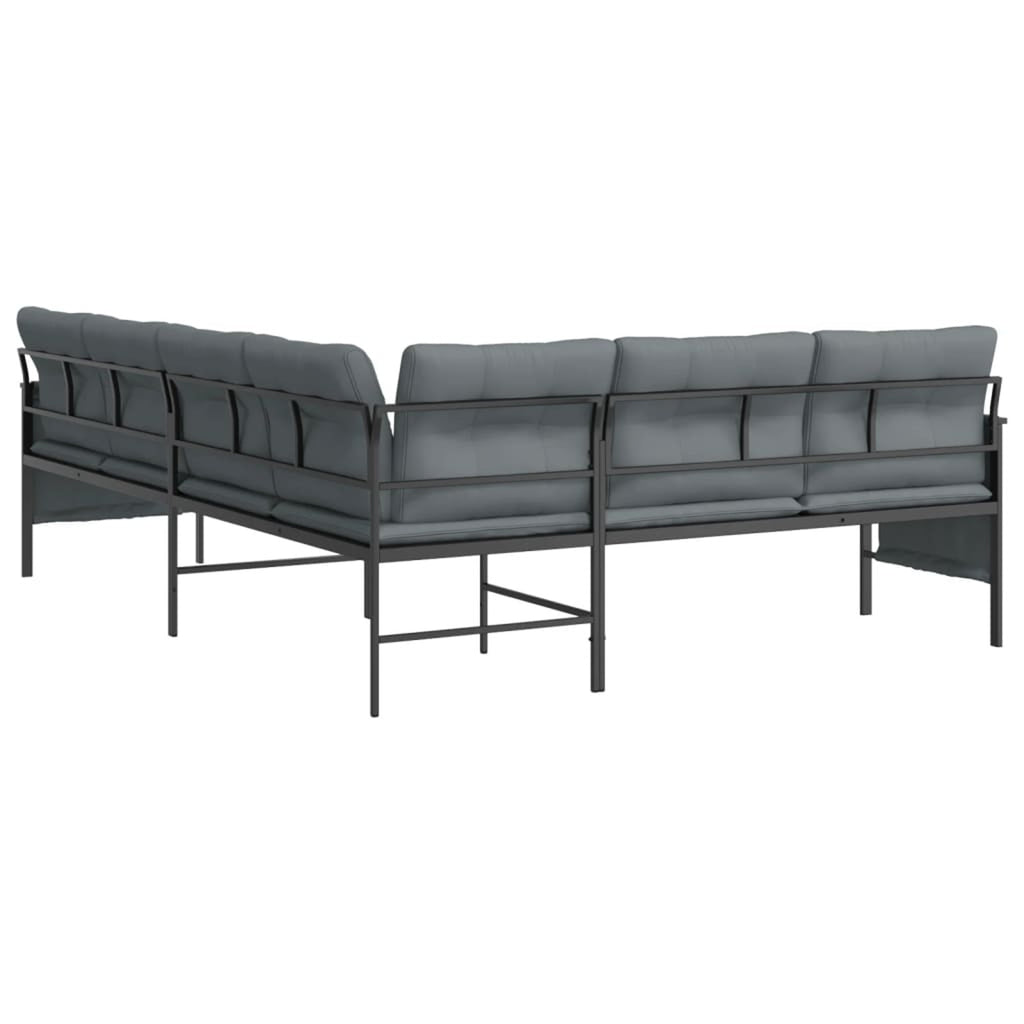 Anthracite Steel and Textilene Patio Corner Sofa M21843