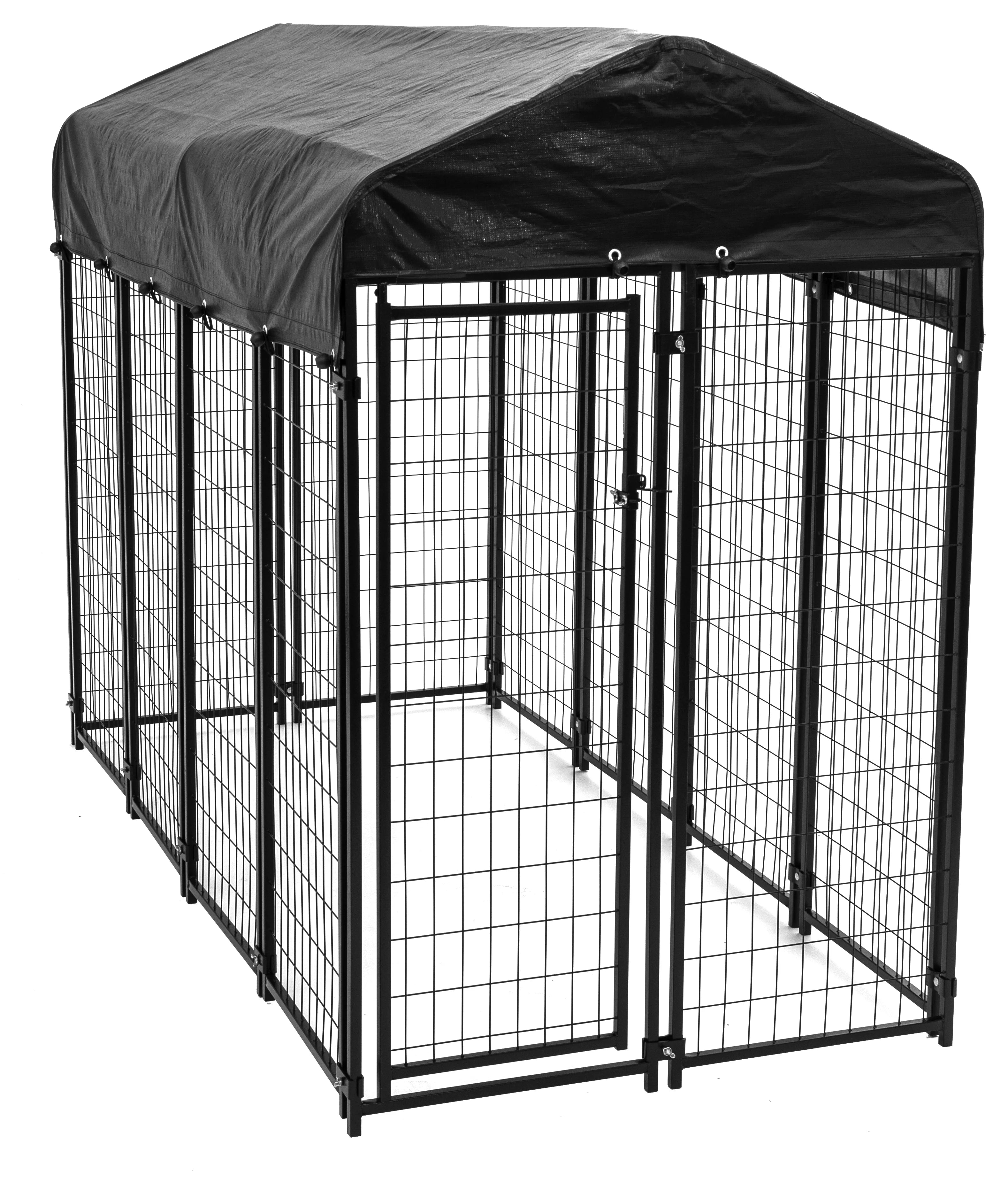 8ft x 4ft x 6ft Welded Wire Dog Kennel Playpen with Cover N94511