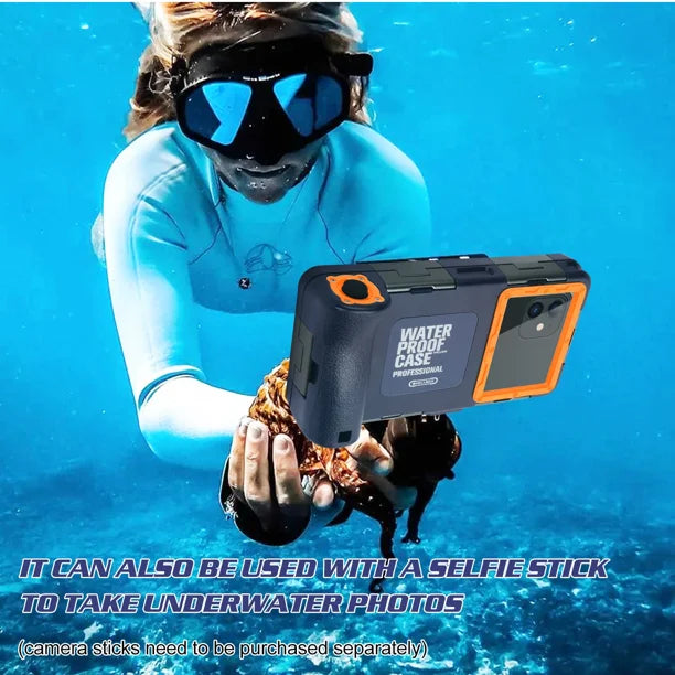 Waterproof Protective Case for Phones Up to 6.9 Inch with Lanyard M2887