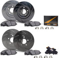 Front + Rear Carbon Ceramic Brake Rotors with Pads G5789
