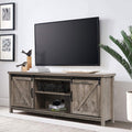 Espresso TV Stand with Sliding Barn Door Entertainment Center C875