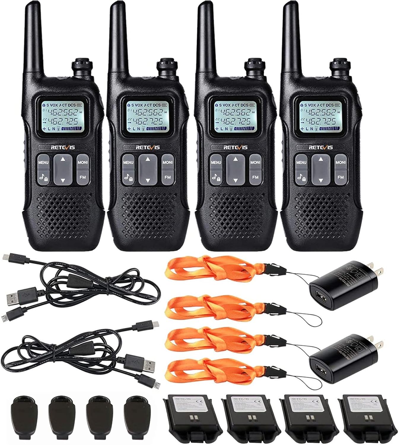 4 Pack Rechargeable Two Way Radio Walkie Talkies A23412