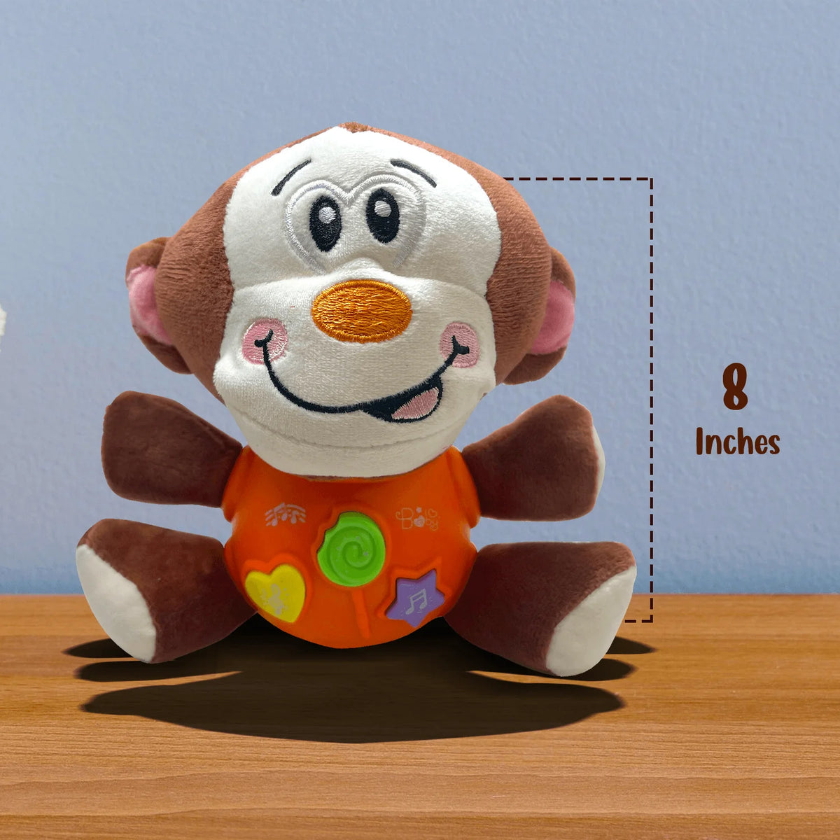 Musical Plush Monkey Baby Toy, 8 Inches H848889