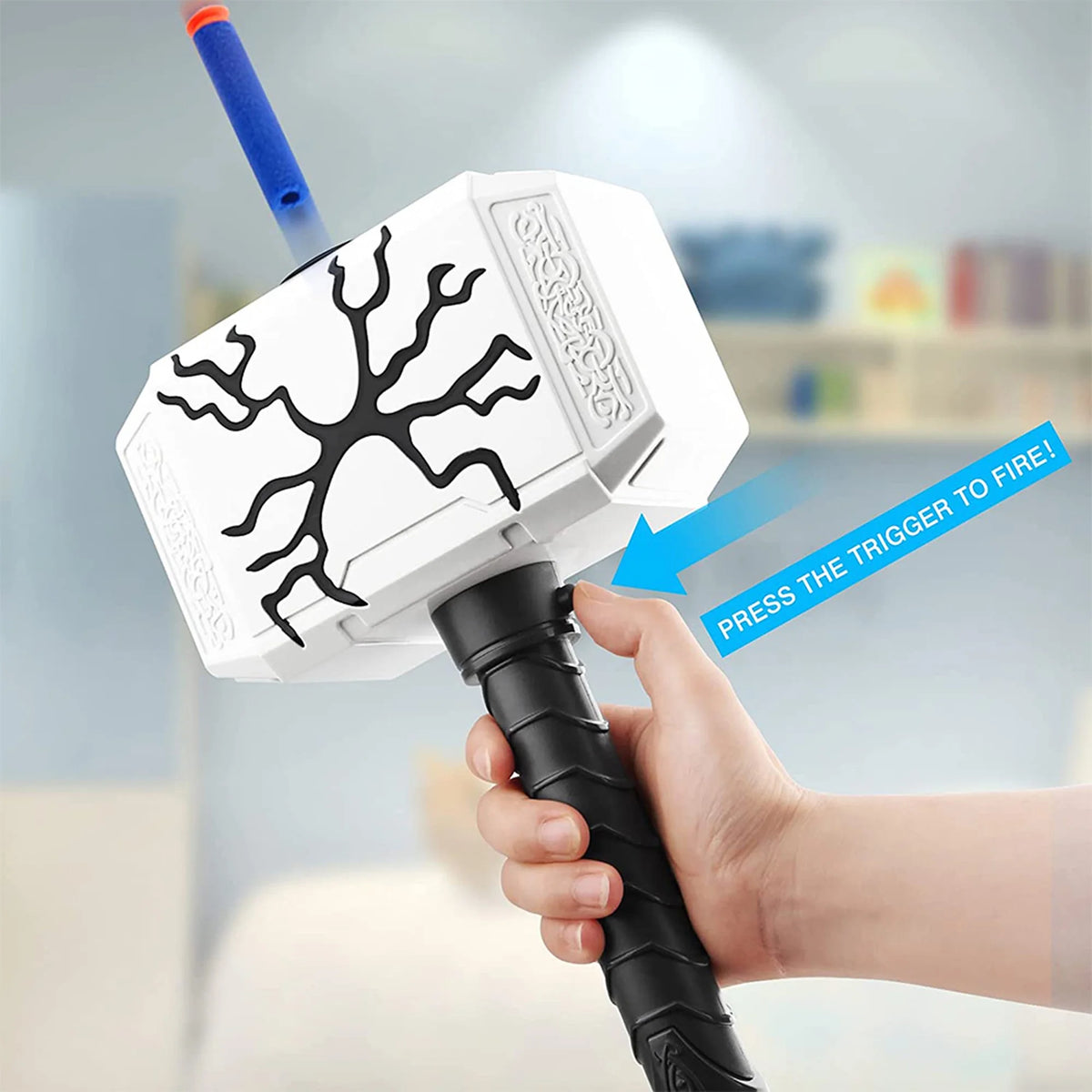 Thor Battle Hammer Toy Shooting Game Soft Bullet I637