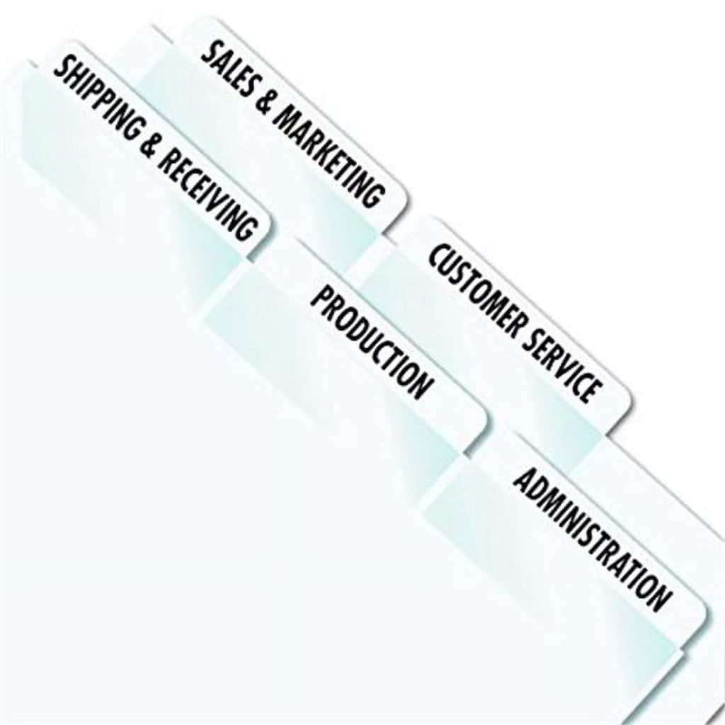 Laser Printable Index Tabs, 1/5-Cut, White, 2" Wide, 300/Pack U575