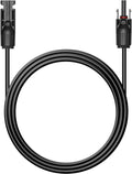 10 AWG Solar Panel Extension Cable with Male Female Connector, Black, 10FT, Pack of 2 S168396
