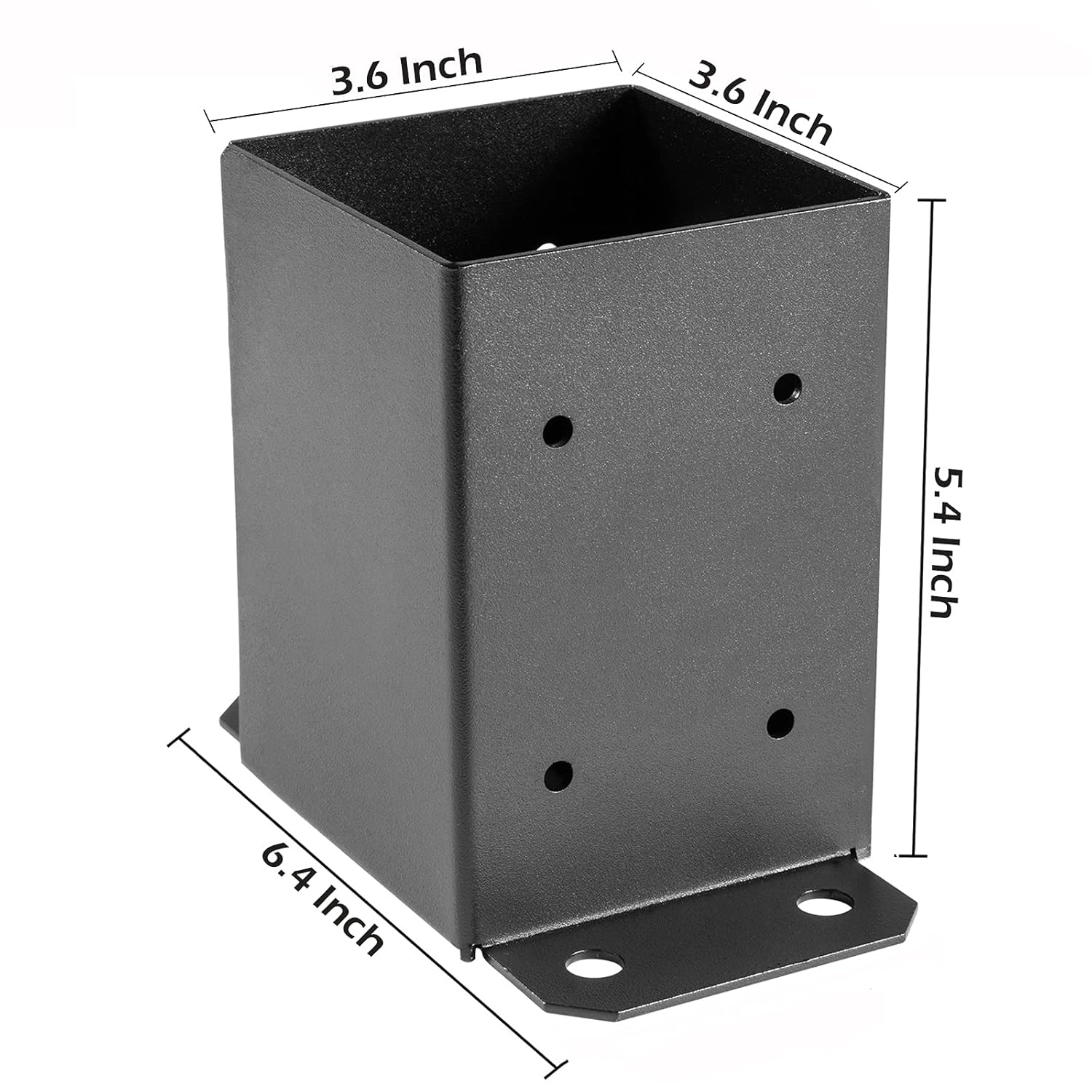4×4 Post Base Brackets 10 Pcs Matte Black R5084