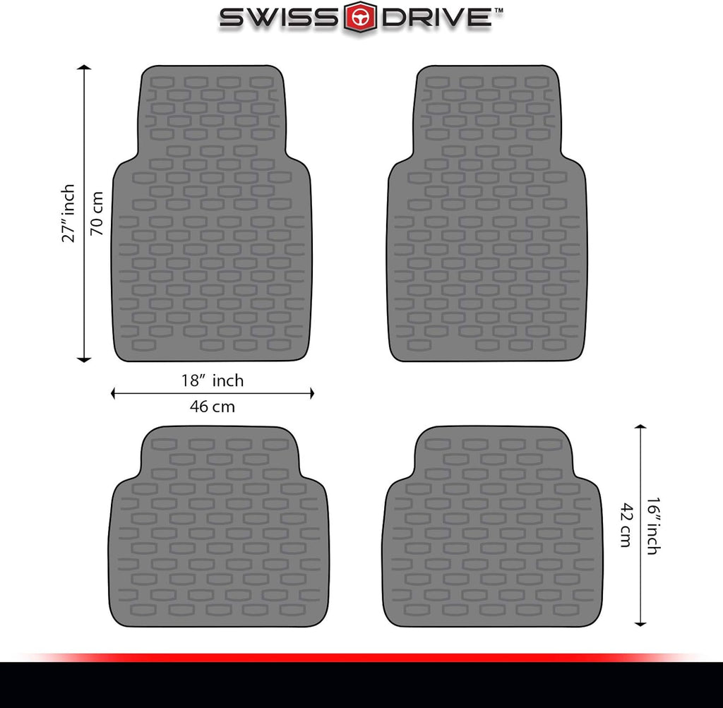 4 pcs Rubber Car Floor Mats X981833