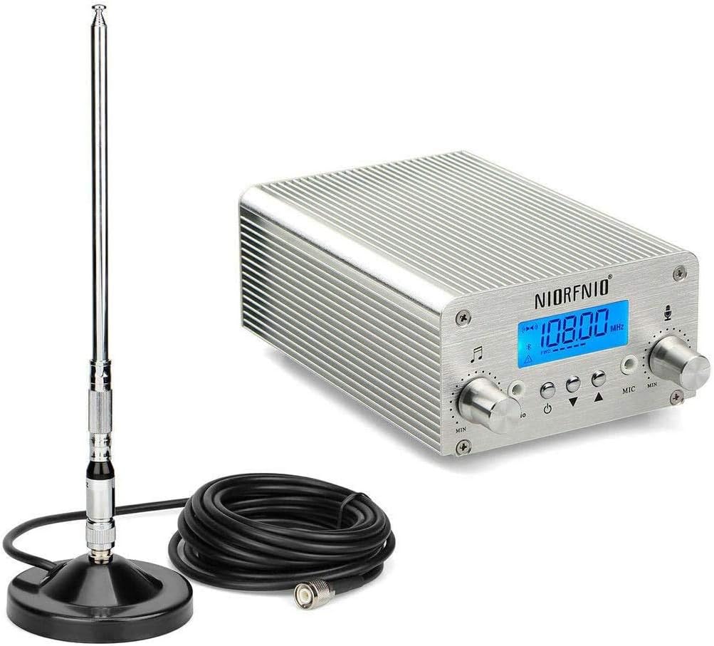 88.0-108.00MHz PLL FM Transmitter Radio Stereo Station Wireless Broadcast with TNC Antenna K107