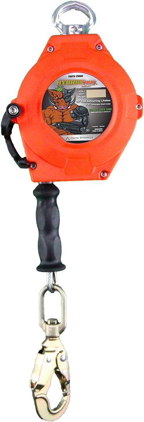 Self Retracting Lifeline 30' Fall Protection Retractable Safety Lanyard X477382