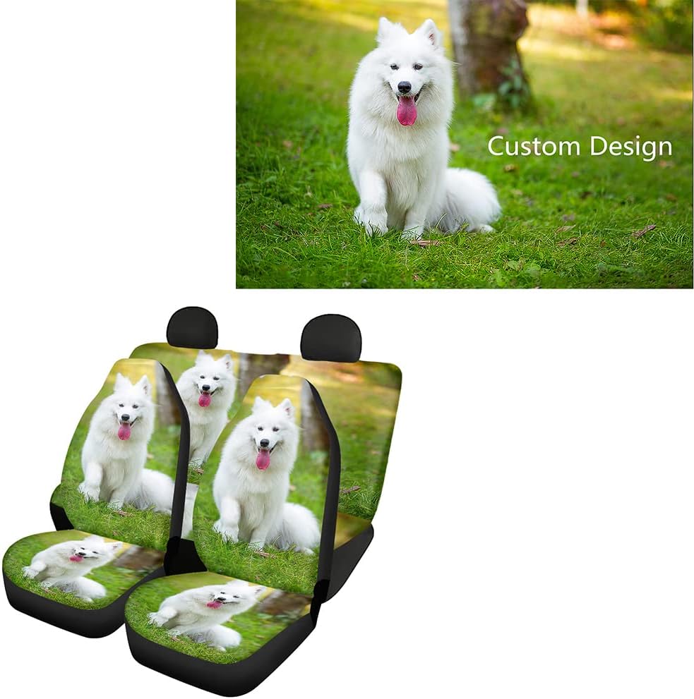 Wolf Print Car Seat Cover Full Set Universal Fit Bucket Seat and Bench Seat Protectors Pack of 3 F576169